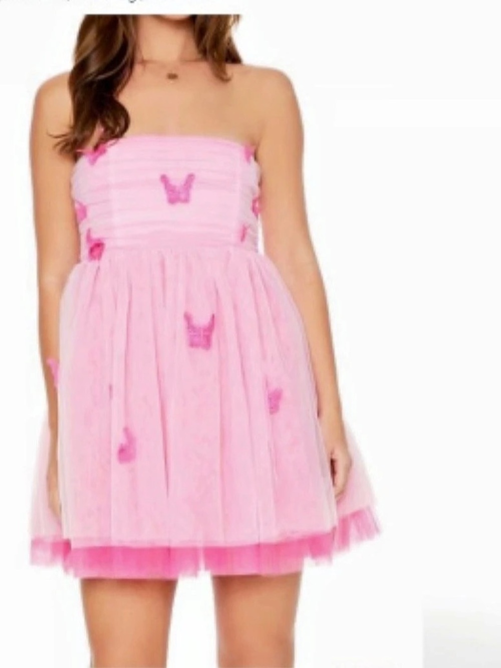 Forever 21 Pink Tulle Mini Dress Size XL new with the tags